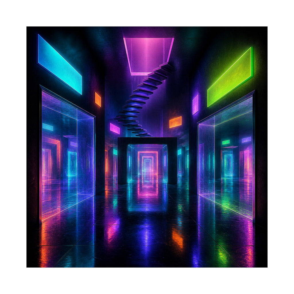 Afterimage Arcade original KOSVYRE art print shown on a clean white display