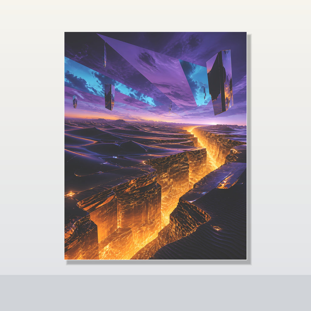 Amber Horizon Fault original KOSVYRE poster shown on a clean unframed display