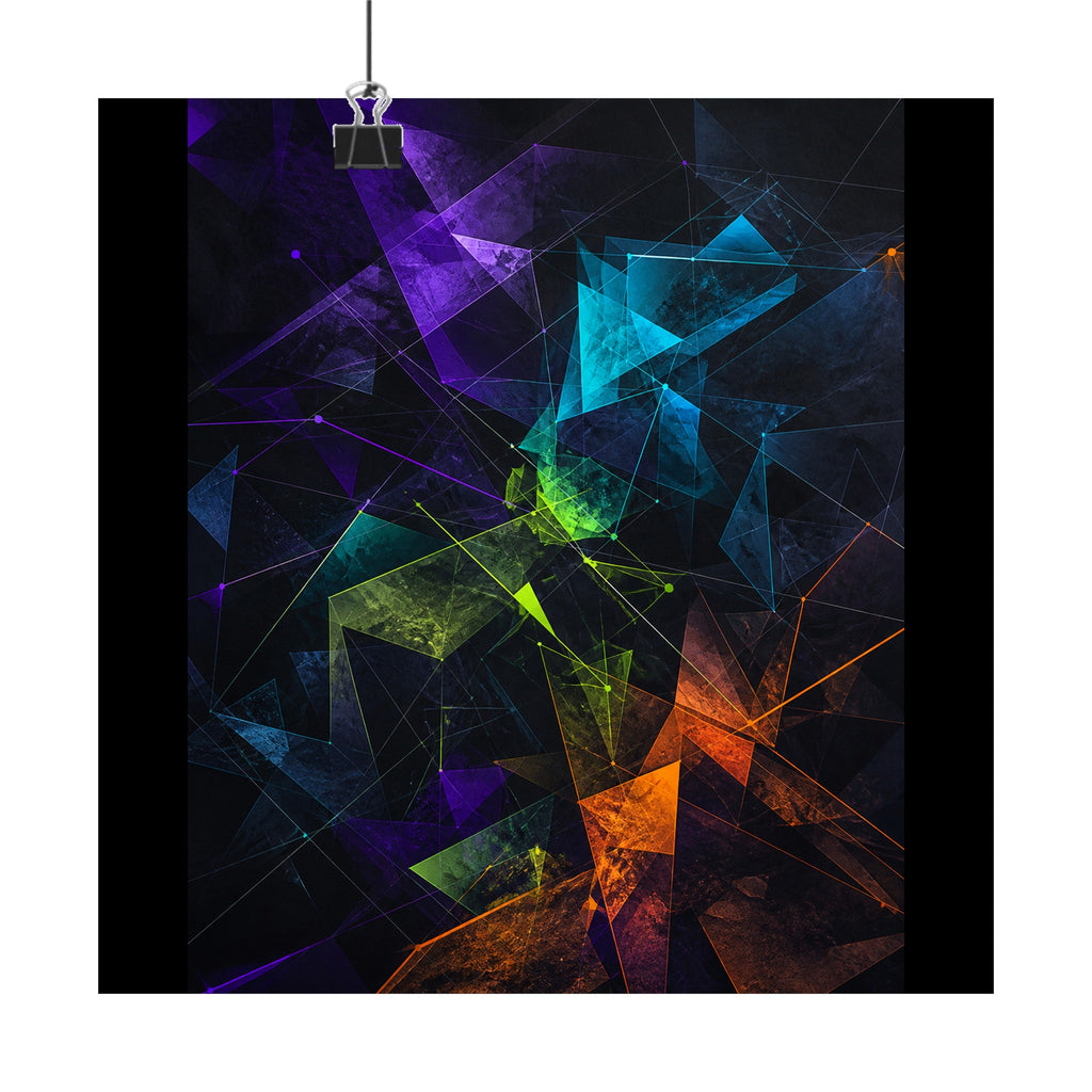 Angular Weather Lattice original KOSVYRE art print displayed with binder clips