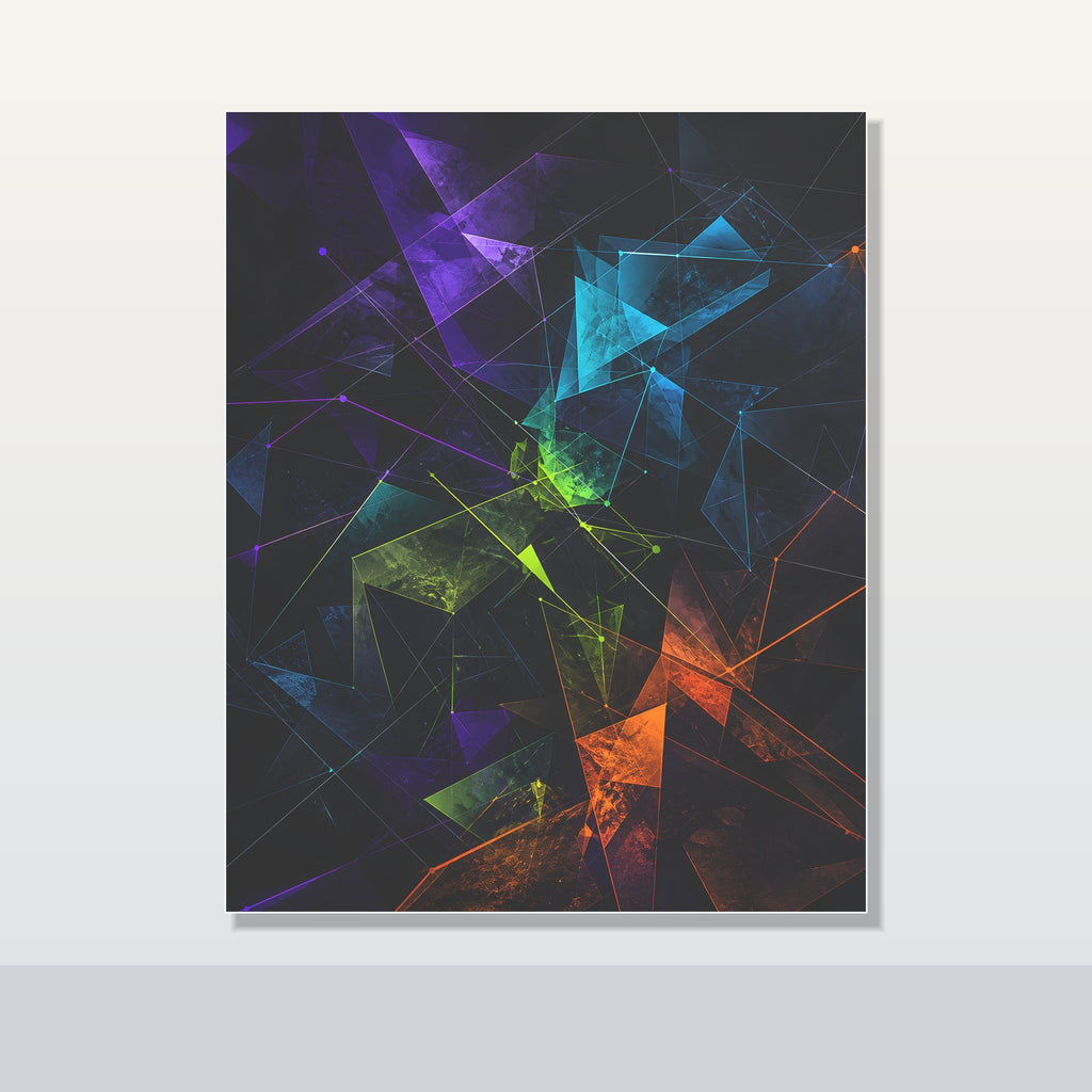 Angular Weather Lattice original KOSVYRE poster shown on a clean unframed display