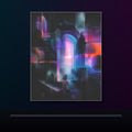 Archive of Soft Errors original KOSVYRE poster displayed in a dark psychedelic gallery setting