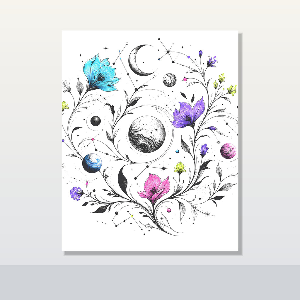 Astral Ink Garden original KOSVYRE poster shown on a clean unframed display