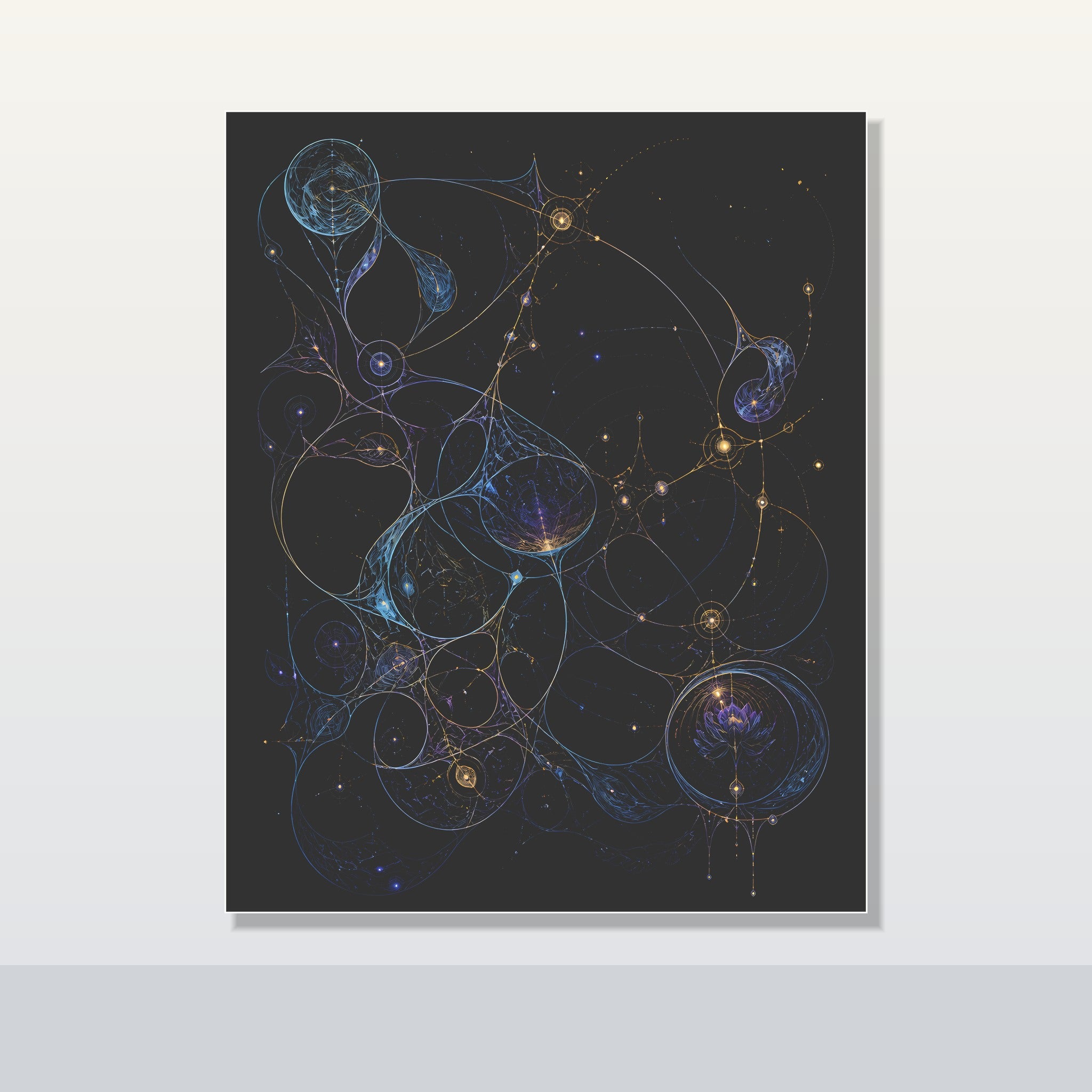 Astral Ink Lattice original KOSVYRE poster shown on a clean unframed display