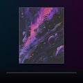 Astral Ink Transit original KOSVYRE poster displayed in a dark psychedelic gallery setting