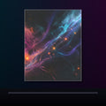 Aurora Relay Pollen original KOSVYRE poster displayed in a dark psychedelic gallery setting