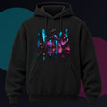 Blackwater Ribbon Hall original KOSVYRE design on a black hoodie against a graphite studio background