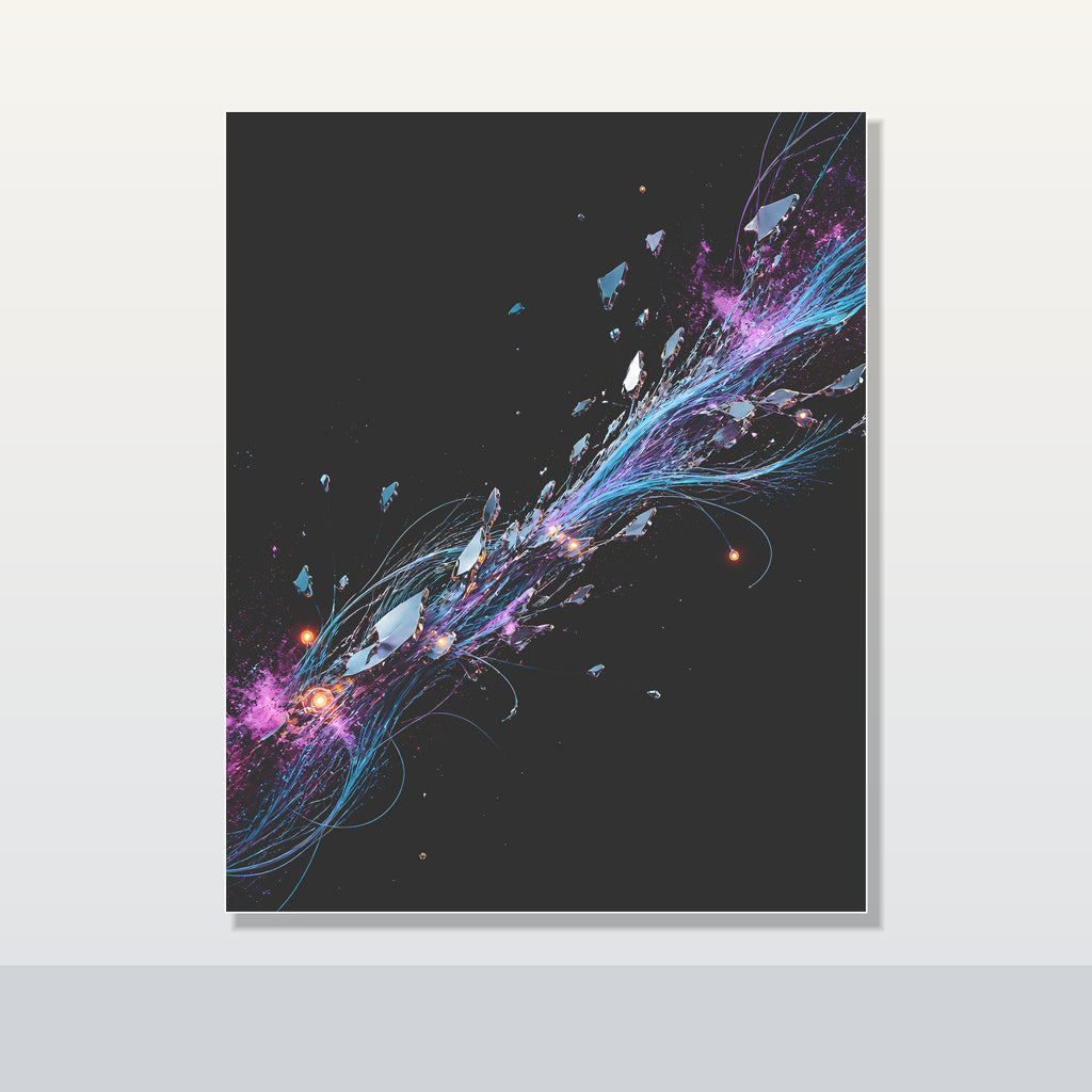 Celestial Cable Bloom original KOSVYRE poster shown on a clean unframed display