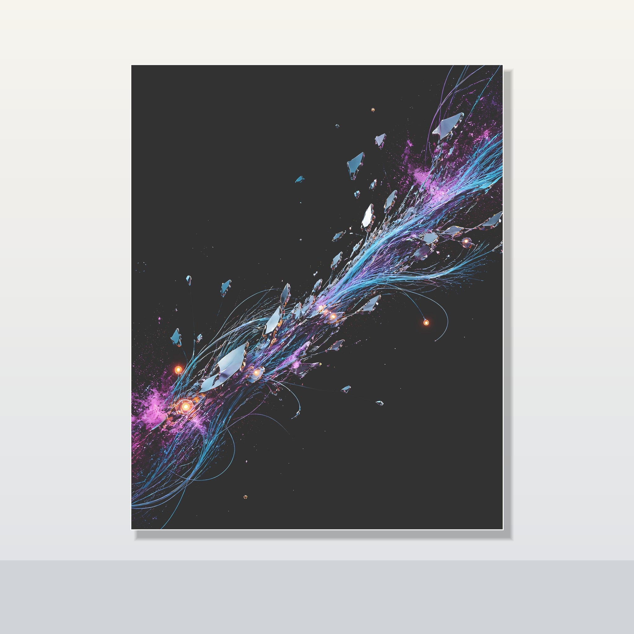 Celestial Cable Bloom original KOSVYRE poster shown on a clean unframed display