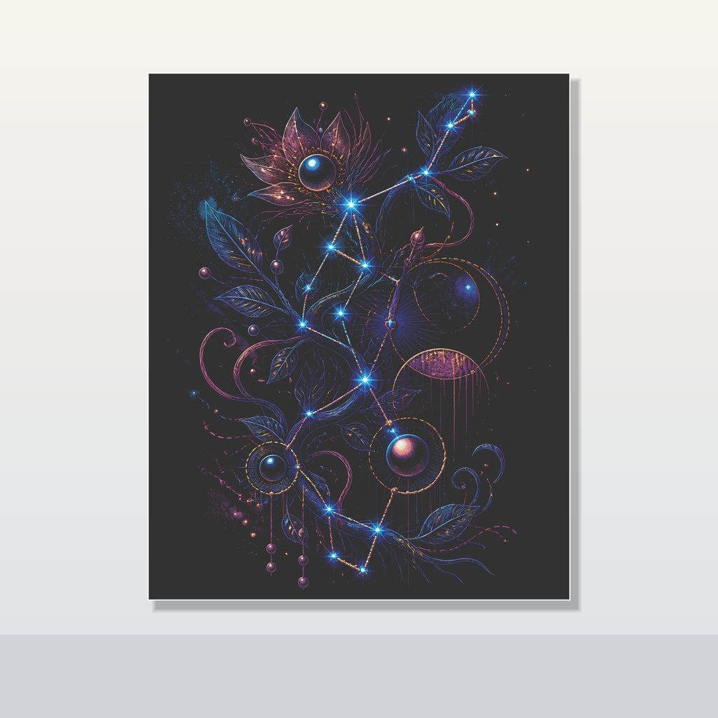 Celestial Thread Map original KOSVYRE poster shown on a clean unframed display