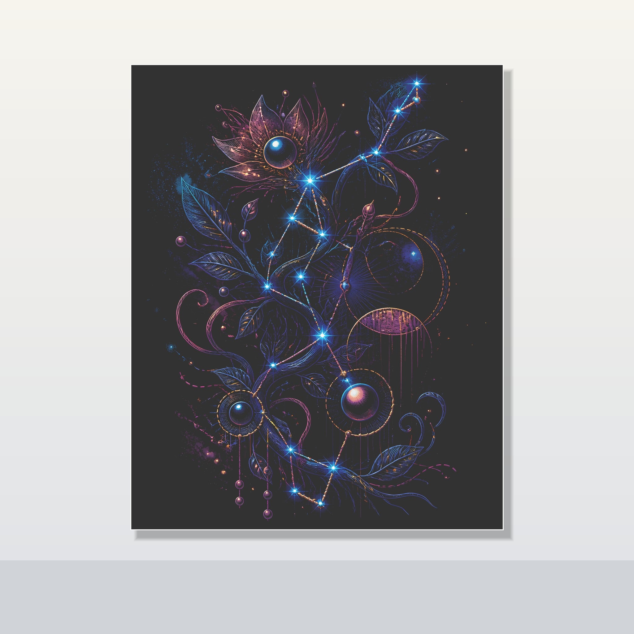 Celestial Thread Map original KOSVYRE poster shown on a clean unframed display