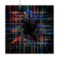 Chromatic Null Loom original KOSVYRE art print displayed with binder clips