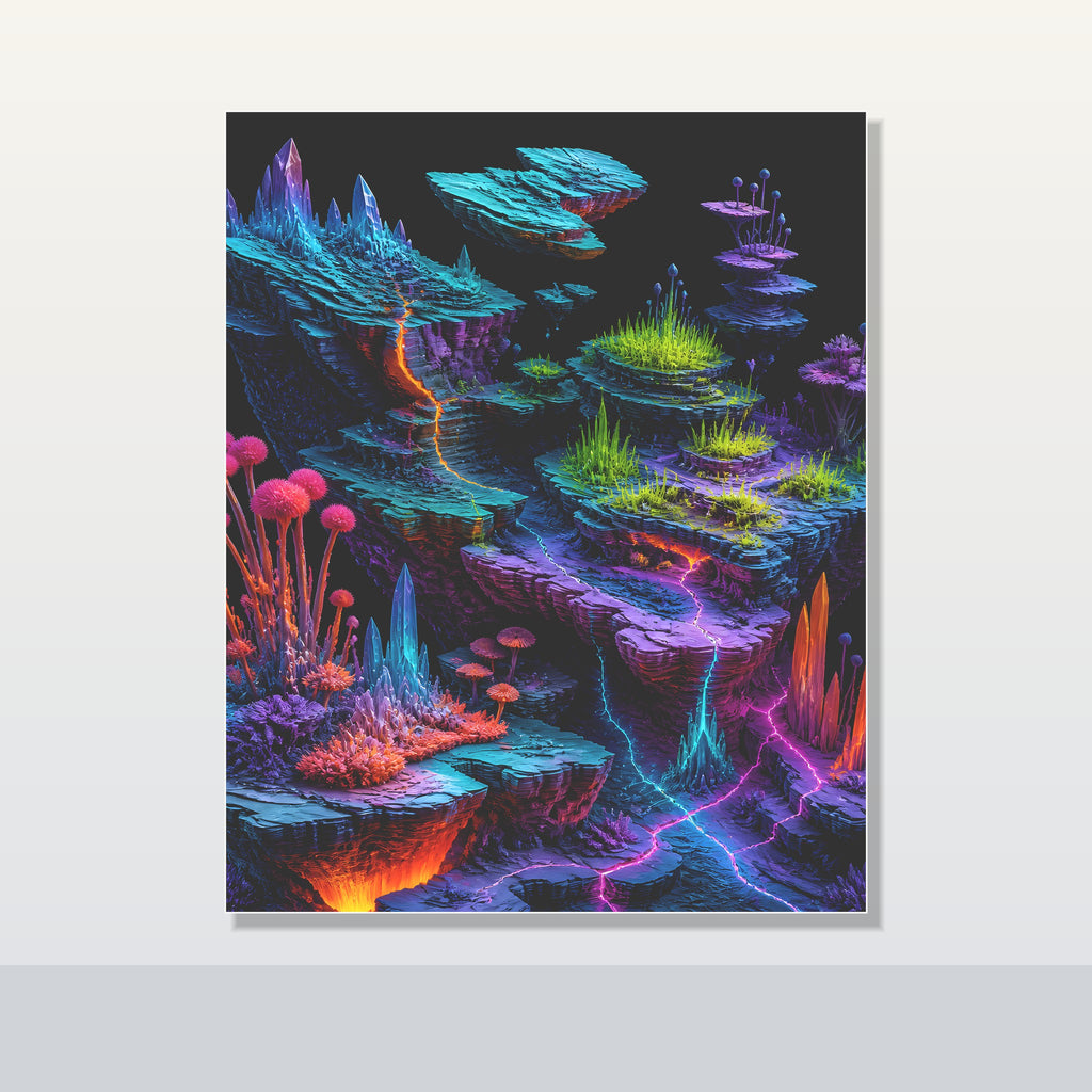 Chromatic Tectonic Garden original KOSVYRE poster shown on a clean unframed display
