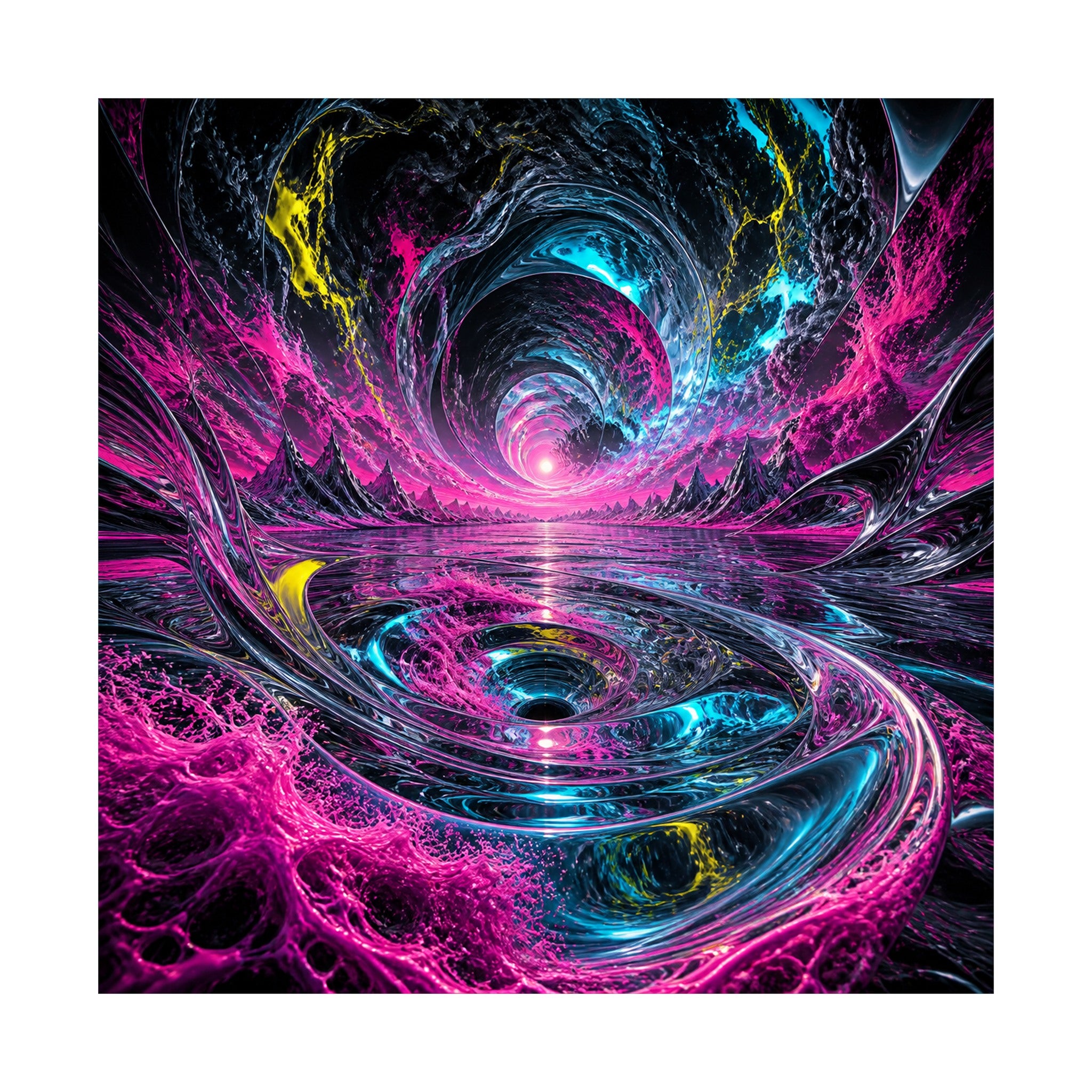 Chromatic Tidal Memory original KOSVYRE art print shown on a clean white display