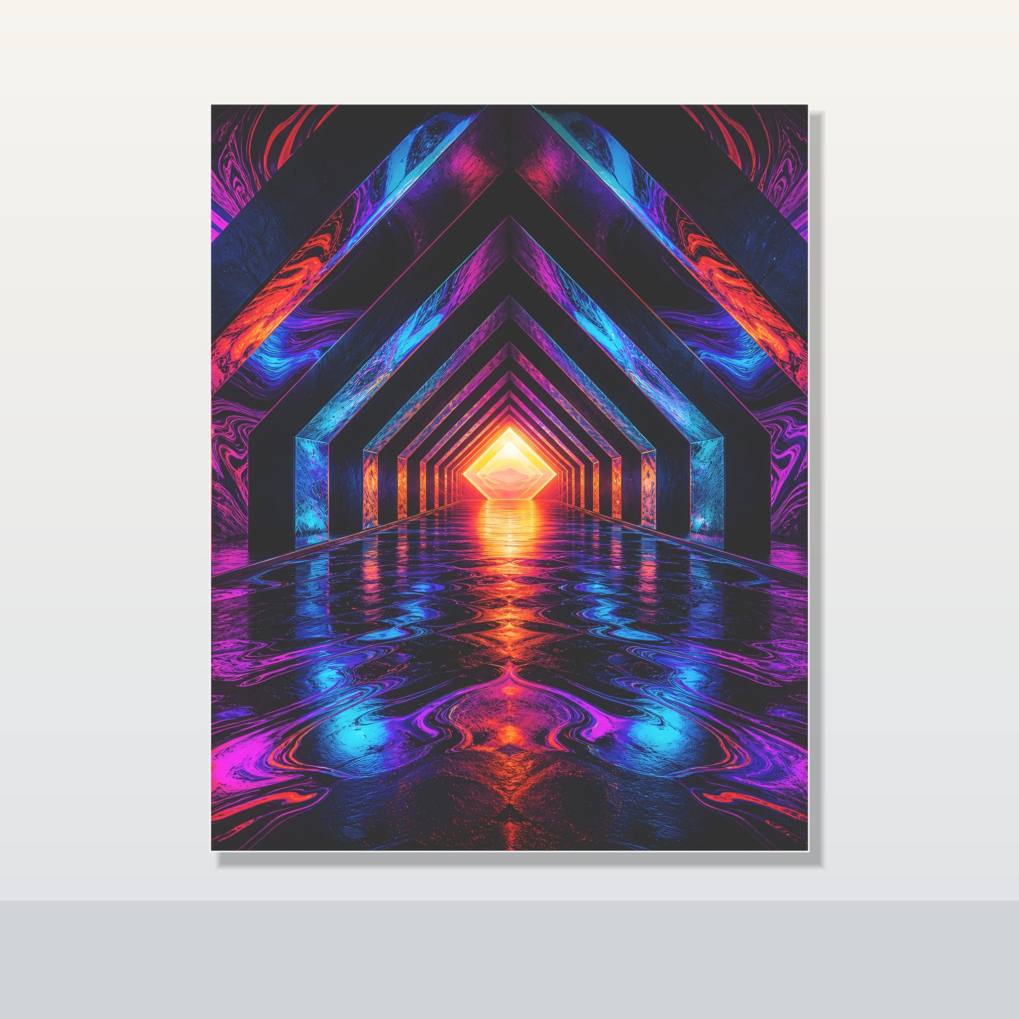 Chromatic Underpass original KOSVYRE poster shown on a clean unframed display