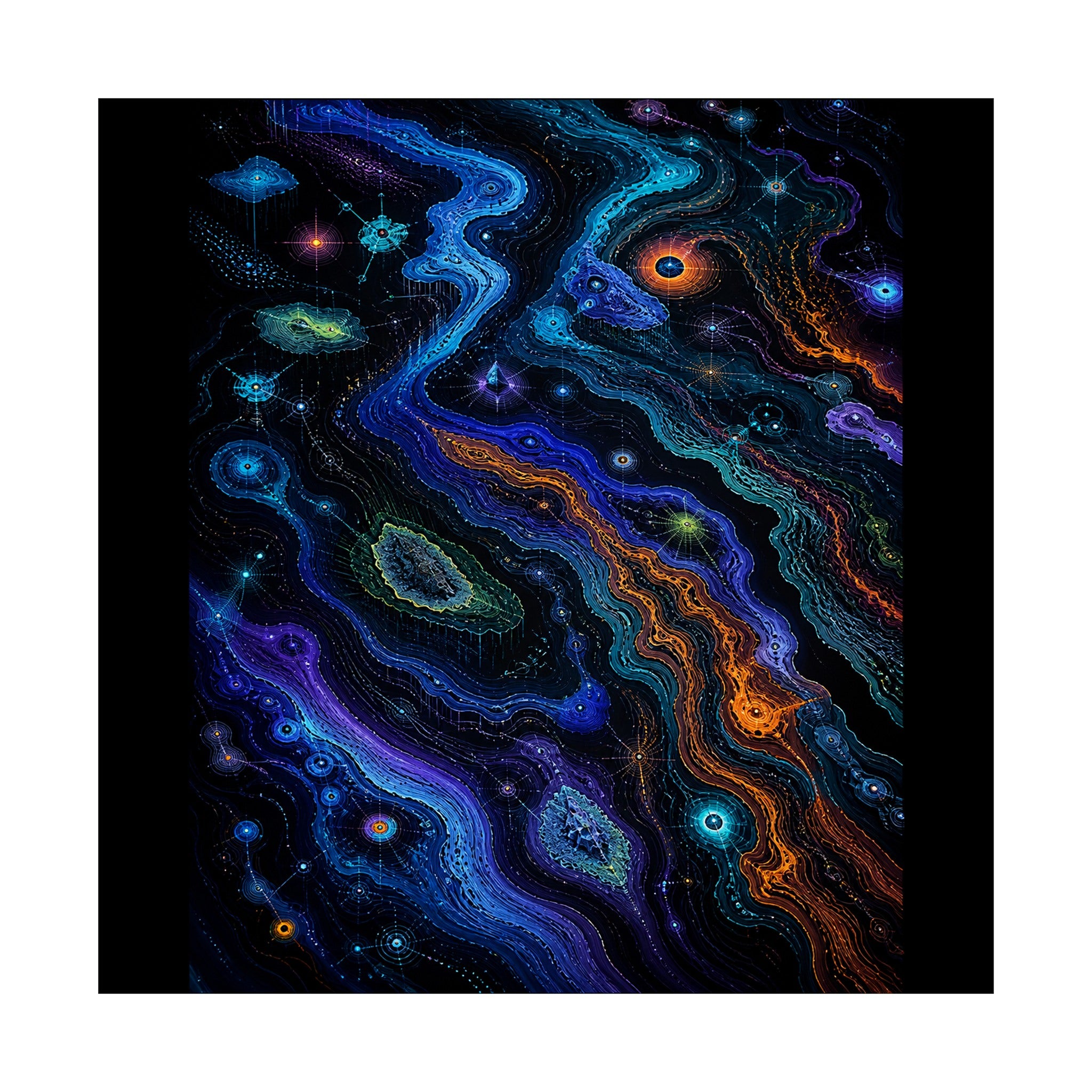Chromatic Weather Ledger original KOSVYRE art print shown on a clean white display