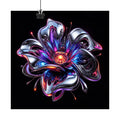Chrome Bloom Organism original KOSVYRE art print displayed with binder clips