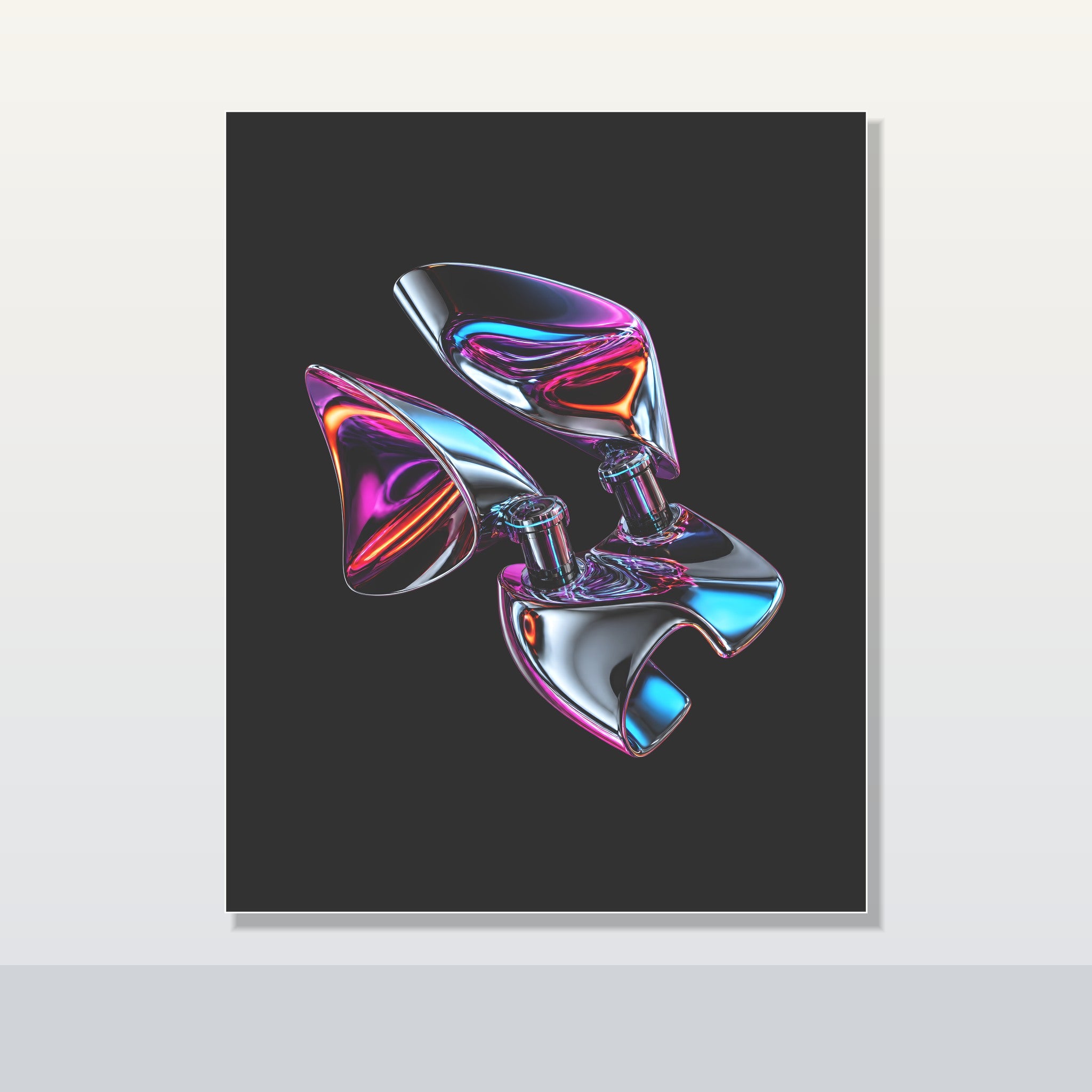 Chrome Hinge Bloom original KOSVYRE poster shown on a clean unframed display