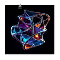 Chrome Lattice Vessel original KOSVYRE art print displayed with binder clips