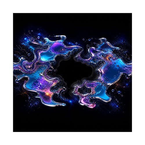 Chrome Tidal Aperture original KOSVYRE art print shown on a clean white display