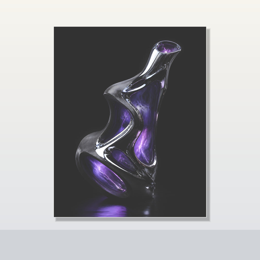 Chrome Vessel Nocturne original KOSVYRE poster shown on a clean unframed display