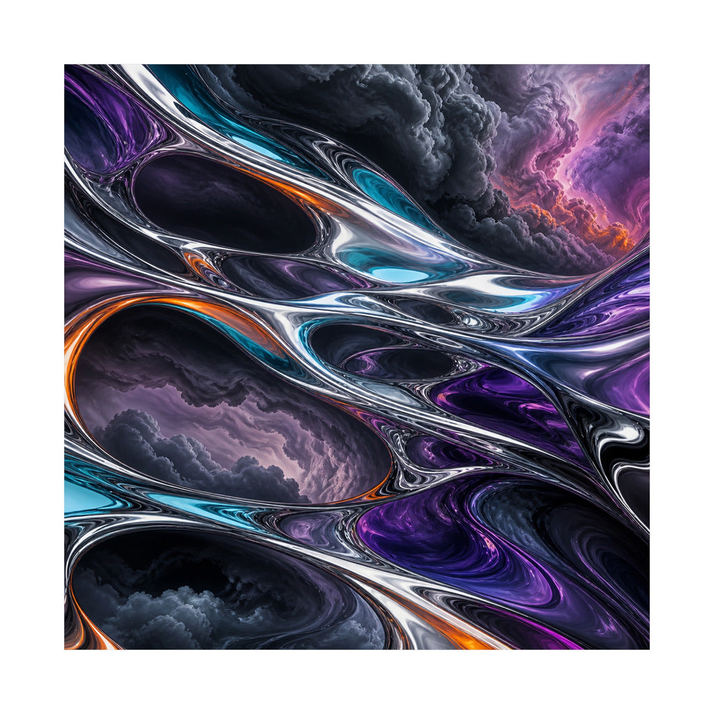 Chrome Weather Loom original KOSVYRE art print shown on a clean white display