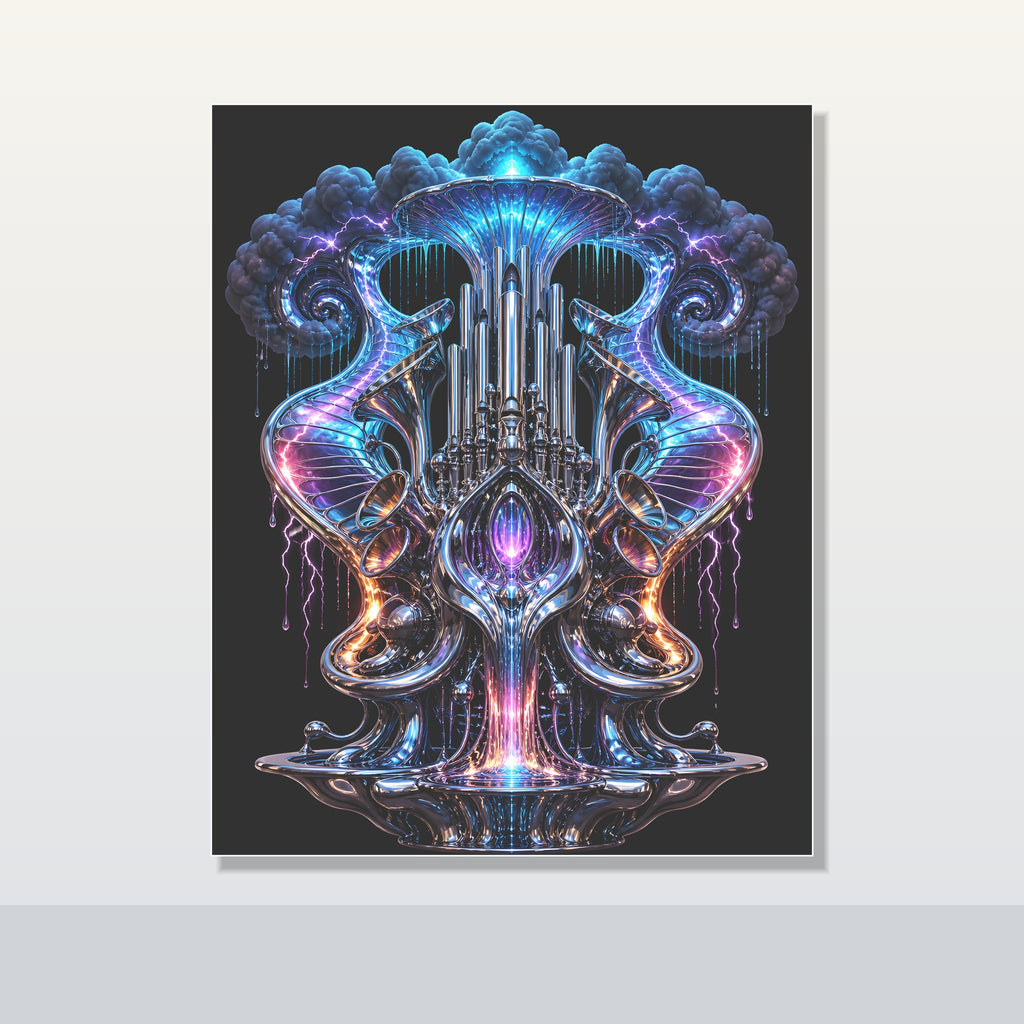 Chrome Weather Organ original KOSVYRE poster shown on a clean unframed display