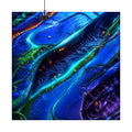 Cobalt Wound Garden original KOSVYRE art print displayed with binder clips