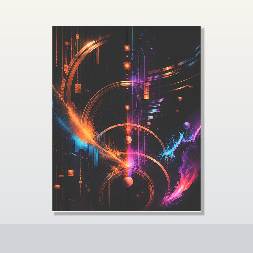 Copper Night Meridian original KOSVYRE poster shown on a clean unframed display