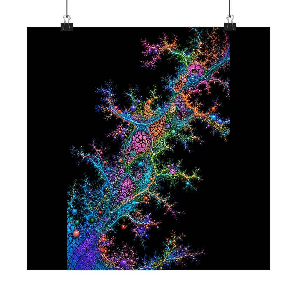Coral Logic Spread original KOSVYRE art print displayed with binder clips