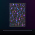 Deep Signal Menagerie original KOSVYRE poster displayed in a dark psychedelic gallery setting