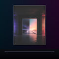 Empty Room Weather original KOSVYRE poster displayed in a dark psychedelic gallery setting