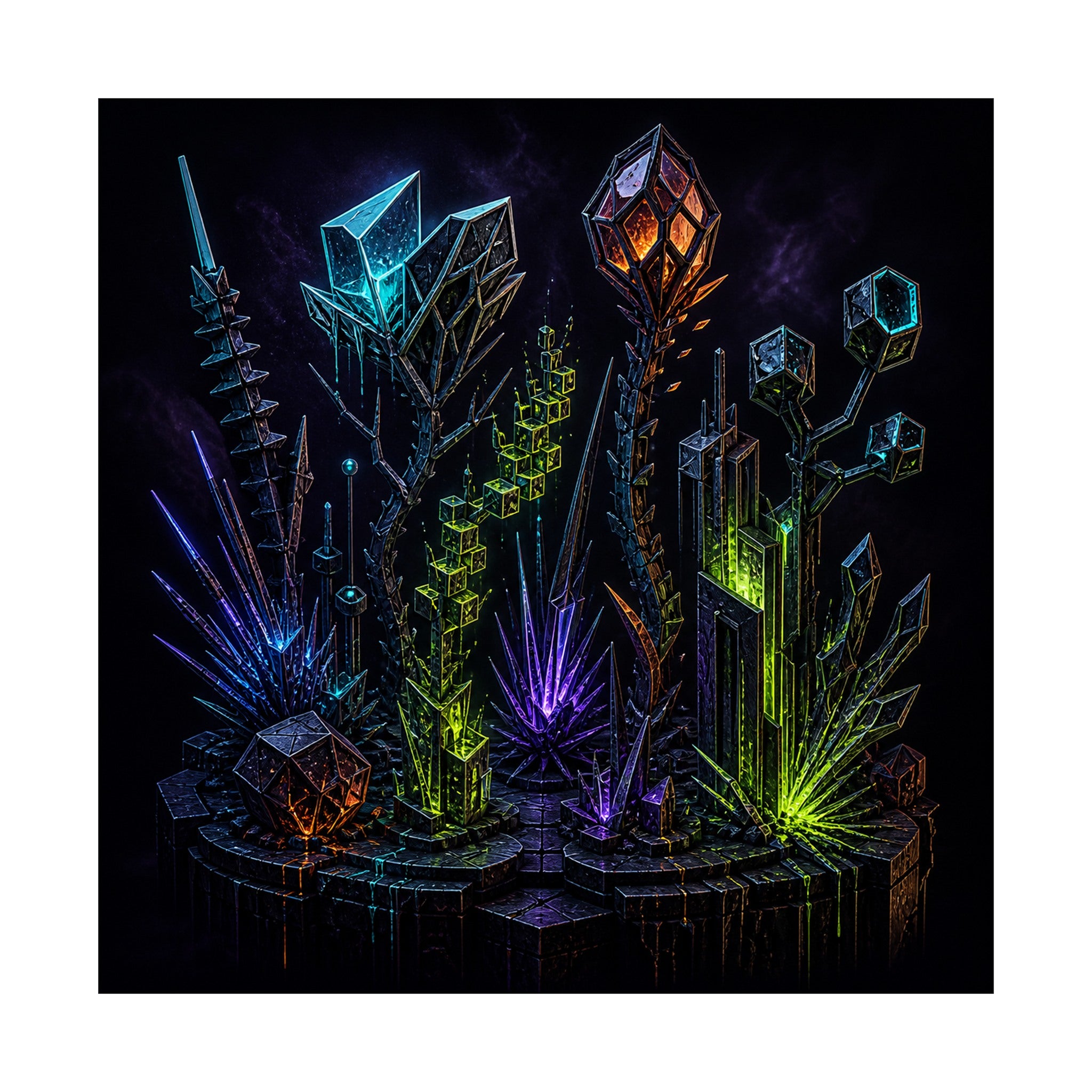 Entropy Garden original KOSVYRE art print shown on a clean white display