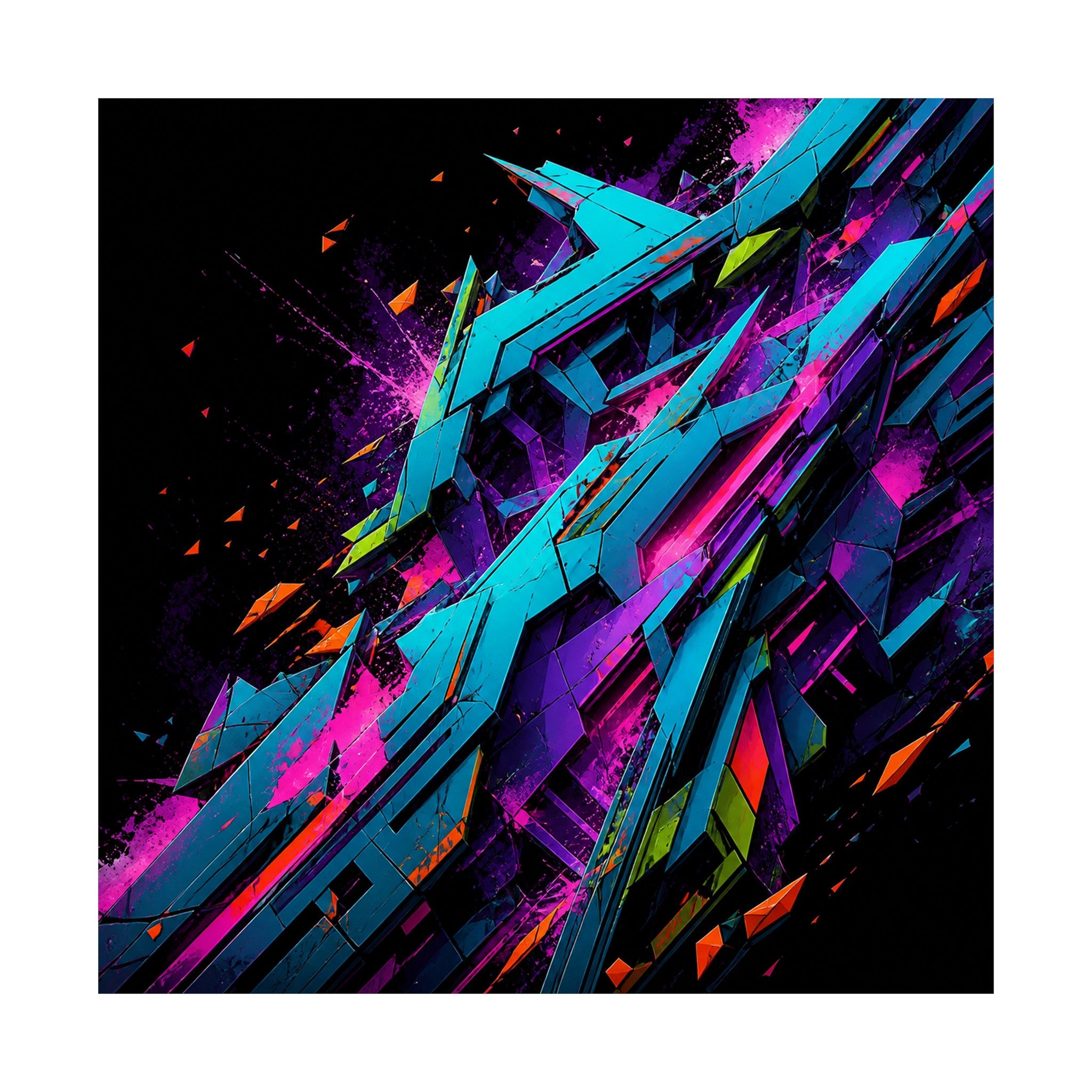Feral Geometry Index original KOSVYRE art print shown on a clean white display