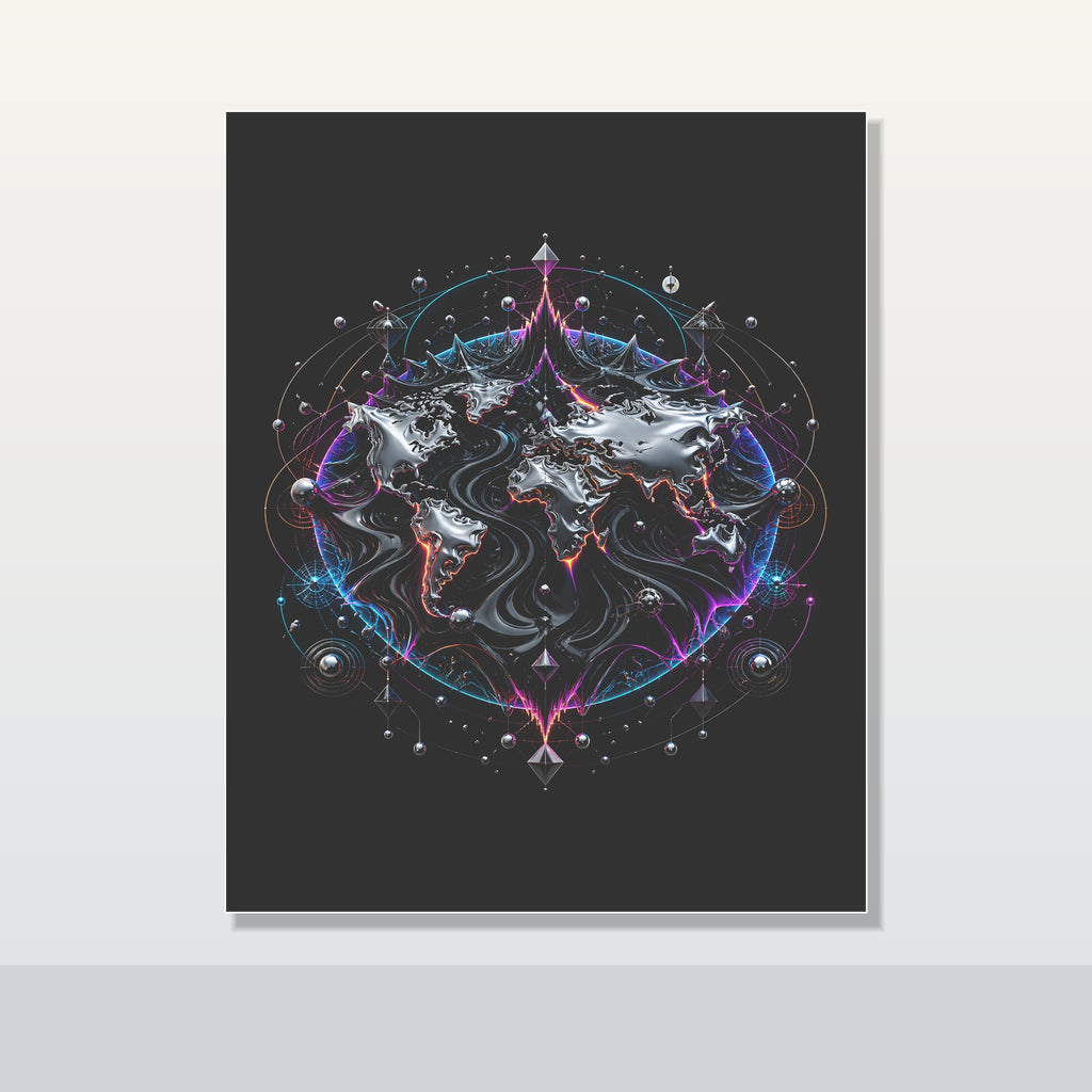 Ferrofluid Atlas original KOSVYRE poster shown on a clean unframed display