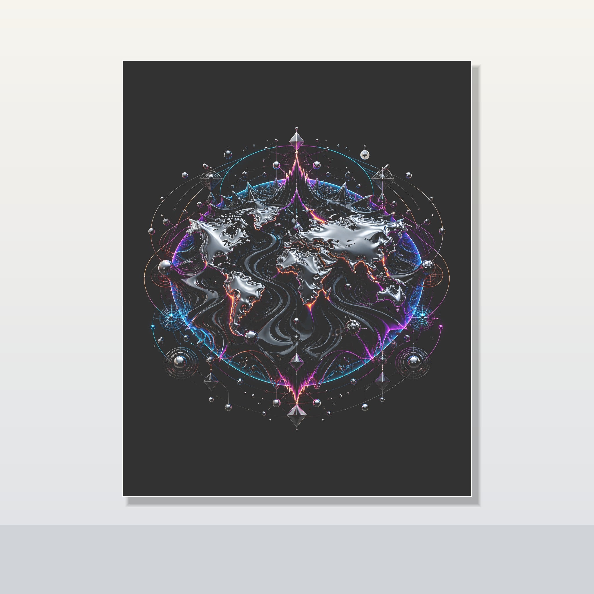 Ferrofluid Atlas original KOSVYRE poster shown on a clean unframed display