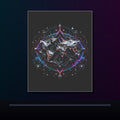 Ferrofluid Atlas original KOSVYRE poster displayed in a dark psychedelic gallery setting