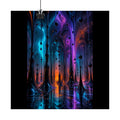 Ferrofluid Cathedral Choir original KOSVYRE art print displayed with binder clips