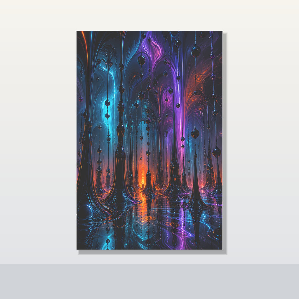 Ferrofluid Cathedral Choir original KOSVYRE poster shown on a clean unframed display