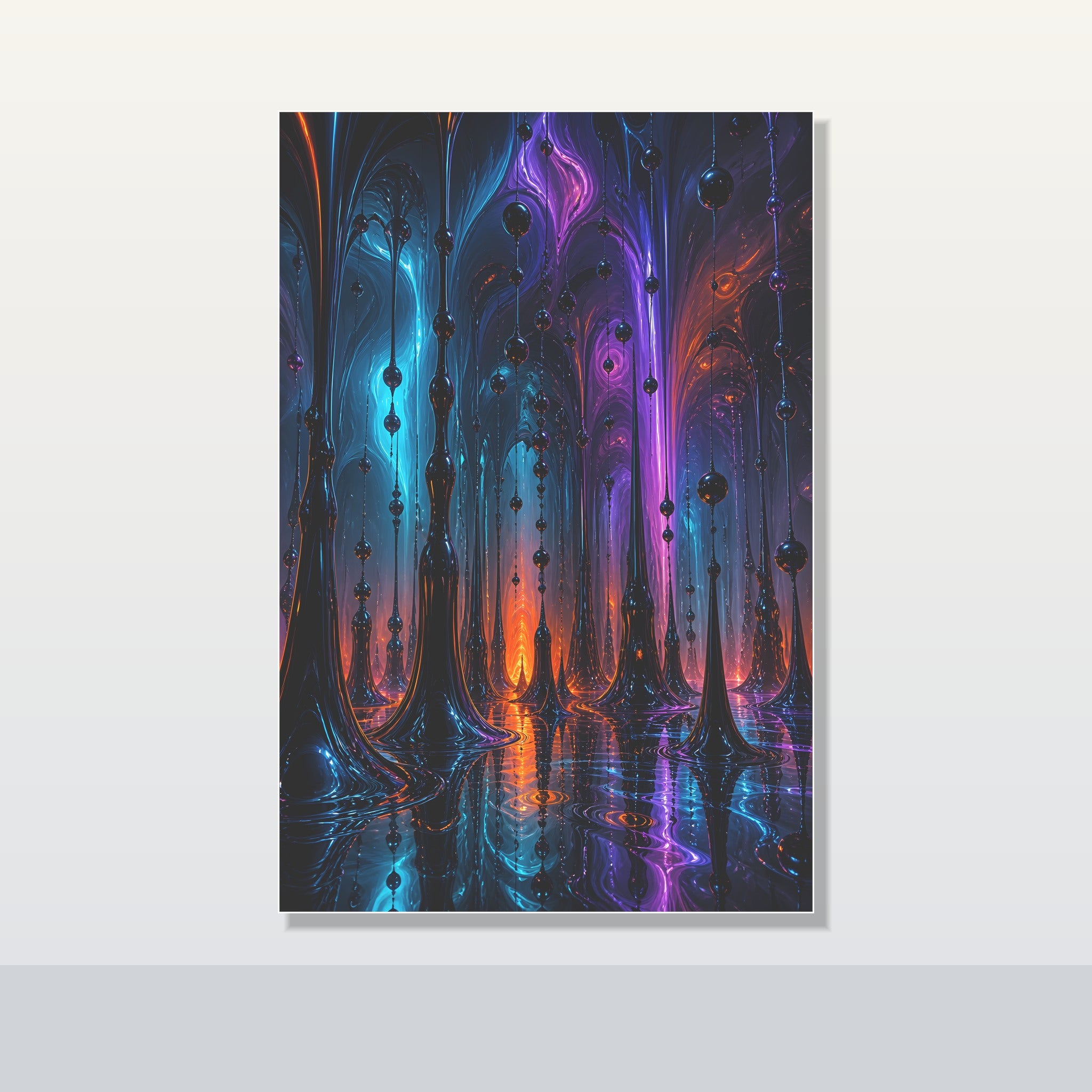 Ferrofluid Cathedral Choir original KOSVYRE poster shown on a clean unframed display