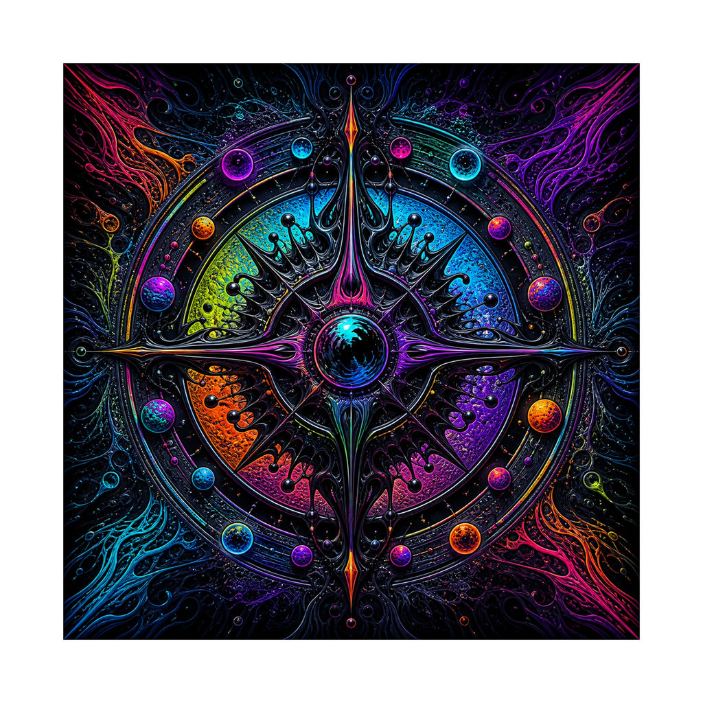 Ferrofluid Dream Compass original KOSVYRE art print shown on a clean white display