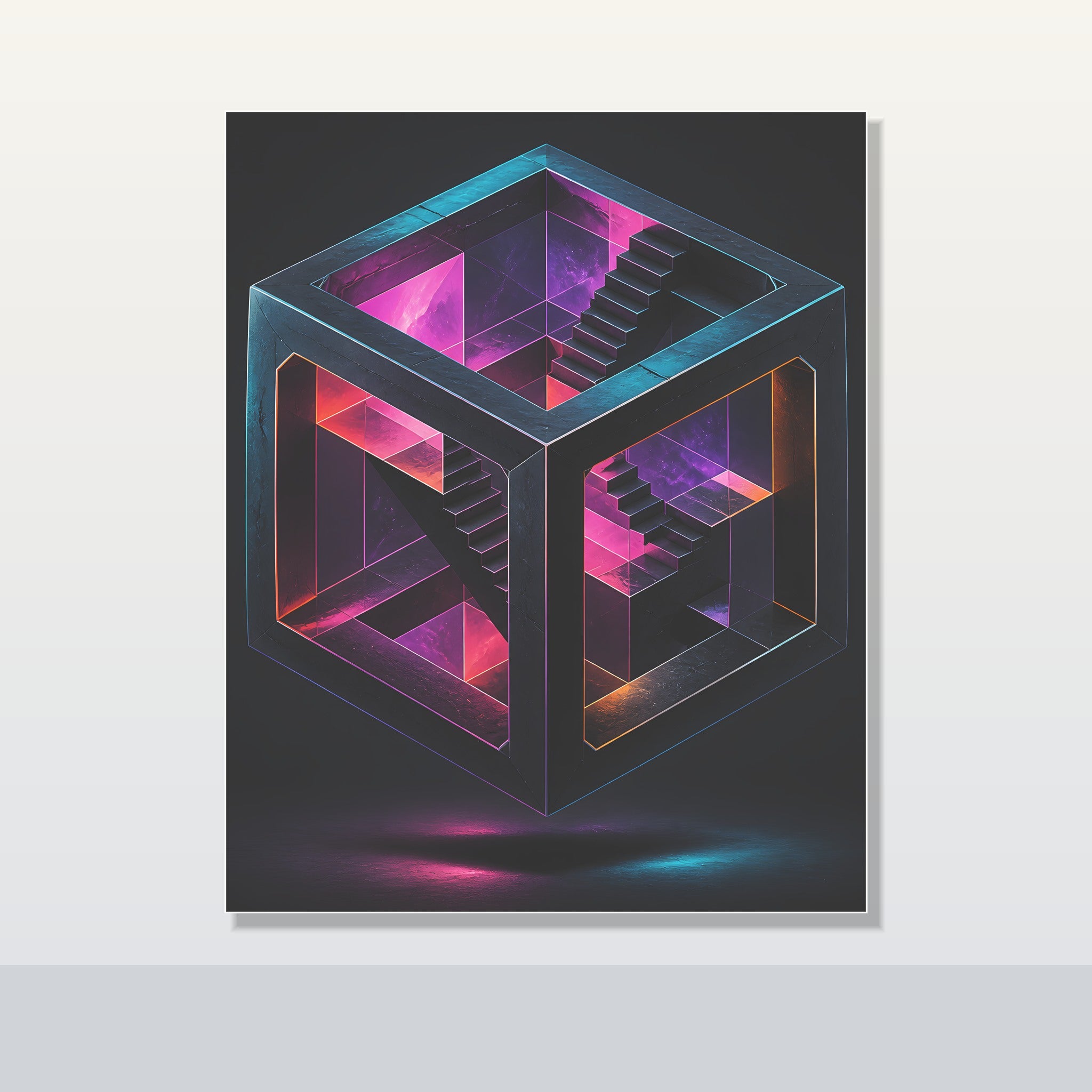 Fractal Chamber Bloom original KOSVYRE poster shown on a clean unframed display