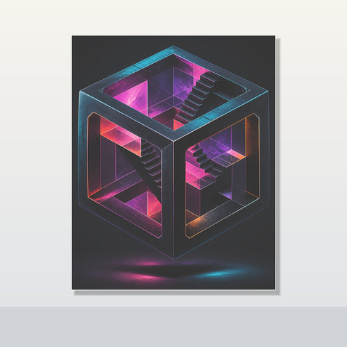 Fractal Chamber Bloom original KOSVYRE poster shown on a clean unframed display