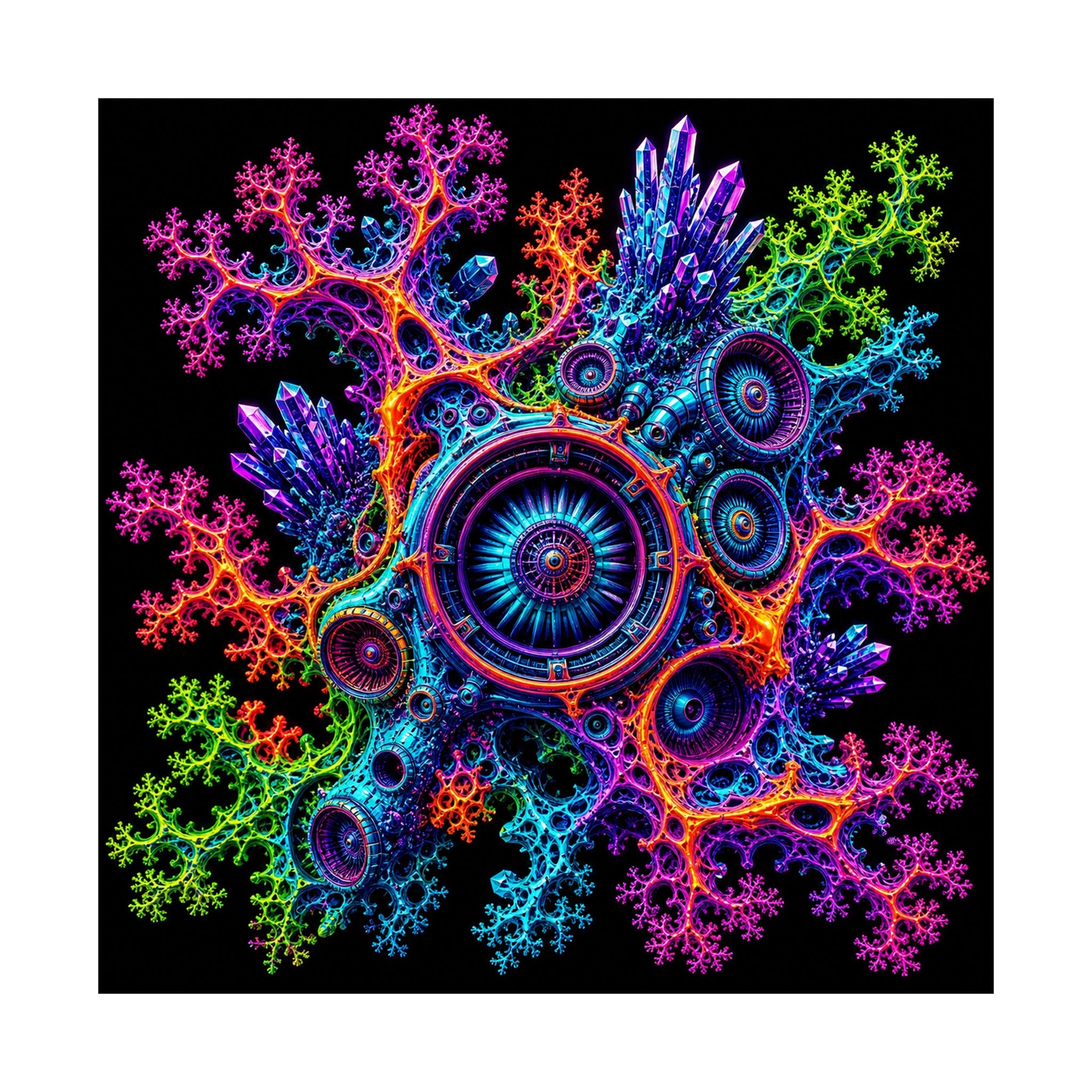 Fractal Coral Engine original KOSVYRE art print shown on a clean white display