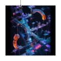 Fractal Halo Scaffold original KOSVYRE art print displayed with binder clips