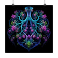 Fractal Lung Garden original KOSVYRE art print displayed with binder clips