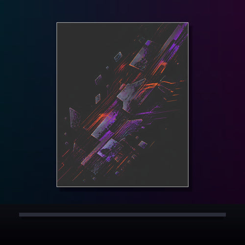 Ghost Circuit Parade original KOSVYRE poster displayed in a dark psychedelic gallery setting