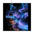 Glacier of Unfinished Signals original KOSVYRE art print displayed with binder clips