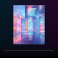 Glass Memory Corridor original KOSVYRE poster displayed in a dark psychedelic gallery setting