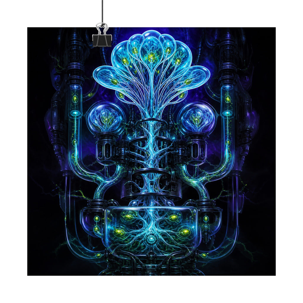 Glassroot Engine original KOSVYRE art print displayed with binder clips