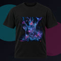 Glassroot Weather original KOSVYRE design on a black graphic tee against a graphite studio background